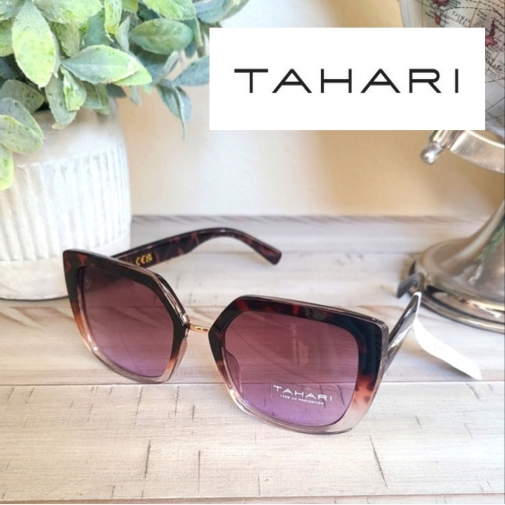 Tahari Oversized Tortoise Shell Cat Eye Sunglasses 🕶 💕